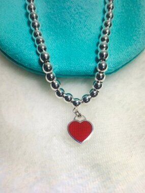 Tiffany & Co. Silver Heart Charm Necklace